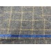 100% Pure Wool Yorkshire Tweed Fabric Grey Windowpane Named Listing AB6